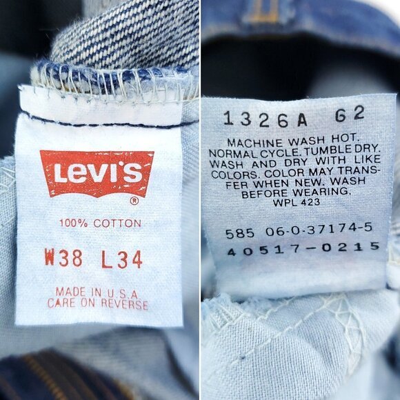 Levi's 517 Orange Tab Jeans Bootcut Vintage USA Dark Wash Denim Men's 38x34 NWOT - Picture 3 of 12